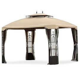 Garden Winds Replacement Canopy Top Cover for Big Lots Bay Window 2 Finial Gazebo - Standard 350 Fabric