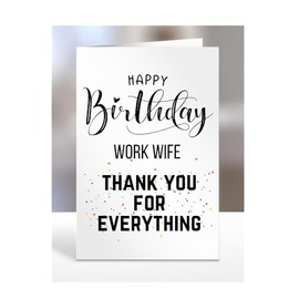 Birthday Card for Work Wife, Thank you for everything, Thanks, gifts for men, women, female, male, him, her, greetings card, presents for christmas,A5-92_210