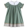 Lil cactus Sage Green Mallard Smocked Bishop Dress, 12-18 Months
