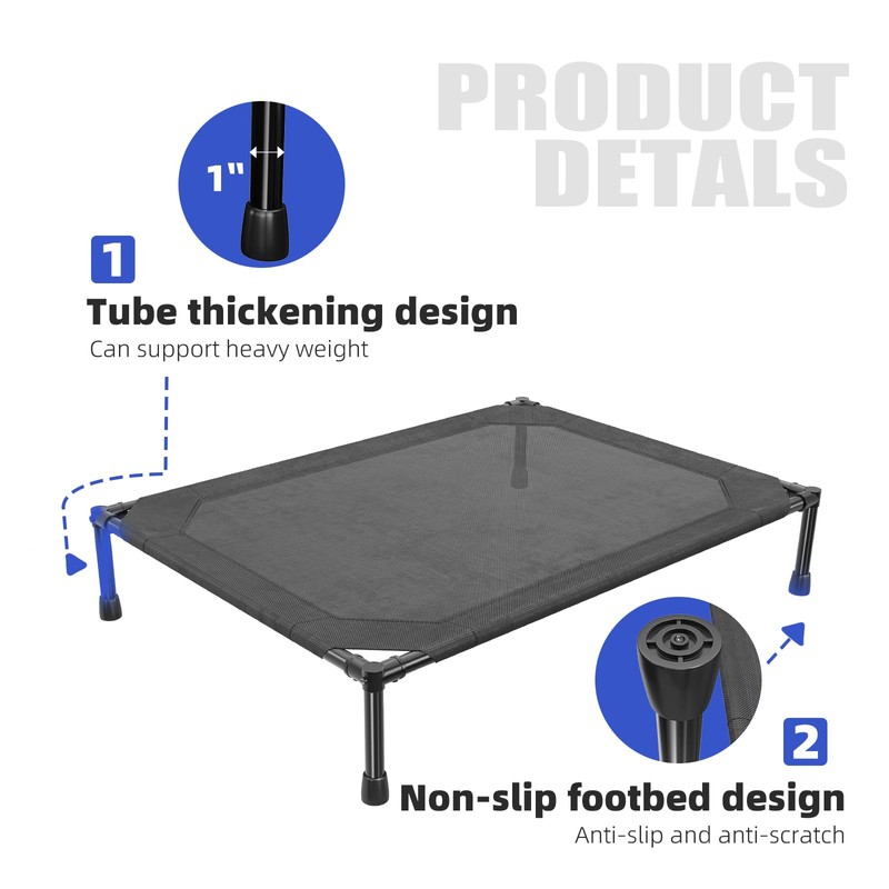 Simple Trending Elevated Dog Bed for Large Dogs, Waterproof Raised