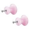mookaitedecor 2 Pieces Crystal Mushroom Cabinet Knobs with Screws Knob
