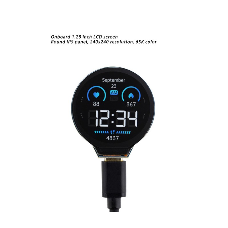 LCD Development Board Professional 1.28 Inch IPS Circular Screen 240×240