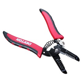 DEKTON Wire Stripping Pliers | High-Precision Crimping Tool | Ergonomic Non-Slip Handle | Durable Steel Construction | Adjustable Stripping Gauge | Ideal for Wire Cutting, and Crimping