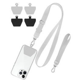 SHANSHUI Phone Lanyard, 4X Durable Pads, Adjustable Cell Phone Lanyard Premium Nylon Crossbody Lanyards Around The Neck Fitting for All Most Smartphones