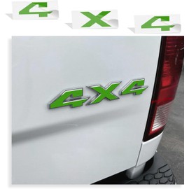 Reflective Concepts 4x4 Emblem Overlay Decal Sticker -Fits: 2009-2018 Ram - (Color: Lime Green)