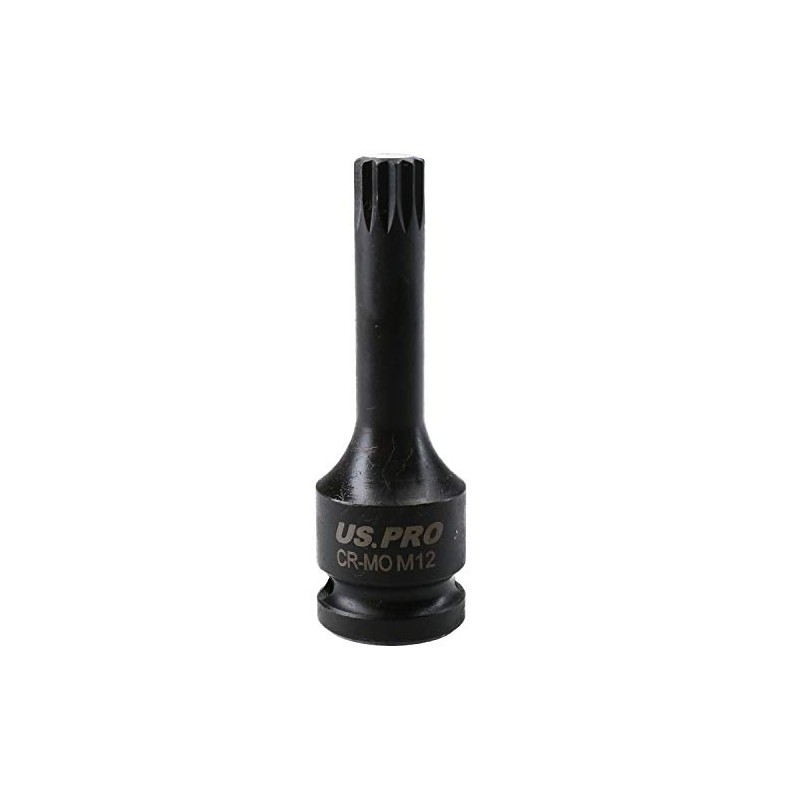 M12 x 78mm Spline Bit Triple Square Impacted Extra Long