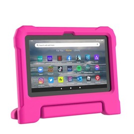 Lainergie Kids Case for 7in Tablet - Lightweight Durable Shockproof Kid-Proof Cover with Handle Stand - Pink