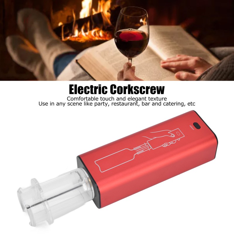 Electric Wine Opener Aluminum Alloy USB Charging Automatic Corkscrew Set