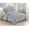 Fancy Linen 3pc Embossed Coverlet Bedspread Set Oversized Bed Cover