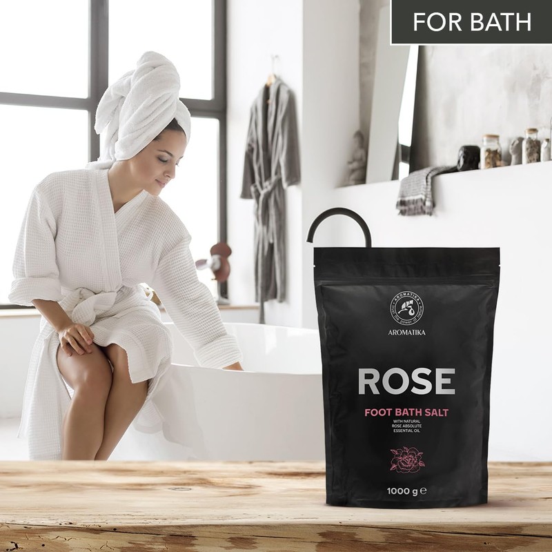 Foot Bath Salt with Sea Salt and Absolute Essential Rose