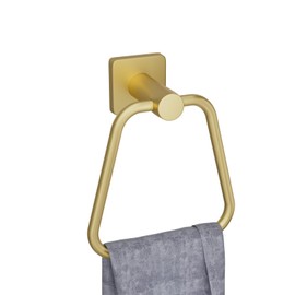 DUKWIN Towel Ring for Bathroom, Gold Hand Towel Holder 304 Stainless Steel Towel Racks, Modern Wall-Mounted Towel Hanger for Bathroom, Kitchen