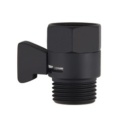 Hsmhose Shower Shut Off Valve, Shower Flow Control Valve,Soild Brass Flow Pressure Regulator for Handheld Shower Head G1/2 Matte Black
