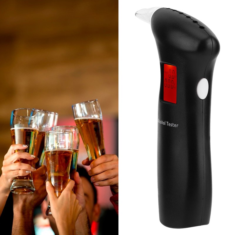 Breath Liquor Tester Driver Drunk Detector Wine Analyzer with LCD