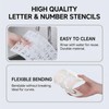 15 Pack Reusable Letter & Number Stencils, Alphabet Calligraphy Templates