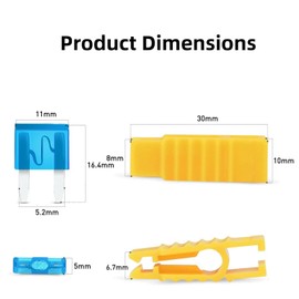LuojinLuoda 120Pcs Blade Fuses Assortment 5 7.5 10 15 20 25 30 AMP Standard Mini ATM/APM Automotive Fuses for Car Truck Boat Vehicle Electrical System Protection