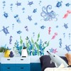 Condessacity Blue Wall Sticker, Turtle, Sea, Octopus, Bubble, Seaweed, 3D