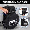 Pyle 12” Practice Pad Set with Snare Stand-Double Sided Rubber