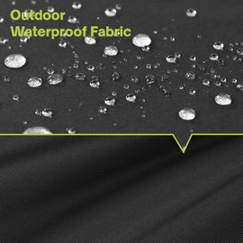 RULAER Adirondack Chair Cushion,Non-Slip Rocking Chair Cushion,44×19×4 Ince Patio with Ties Back,Waterproof Seat Cushion (Black)