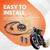 HANQIMOTO GY6 Stator,Gy6 150cc Performance Parts,12 Pole 5 Wire Direct