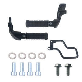 NANSENJPMP Motorcycle Passenger Footpegs with Heat Shield Bracket for Indian Scout Sixty, Black Rear Passenger Foot Pegs 13.5cm, for Scout Bobber