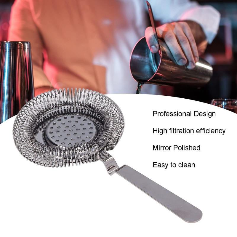Bar Strainer, Cocktail Strainer Easy Cleaning for Party for Restaurant