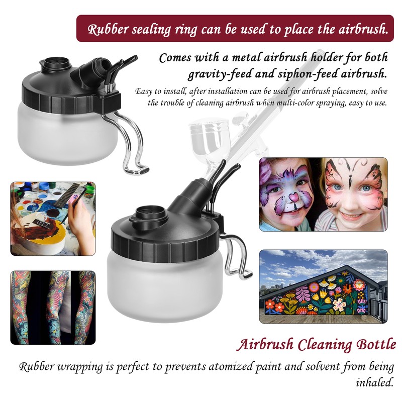 T62 Airbrush Cleaning Bottle Multifunctional Cleaning Tools Nail Model Washer