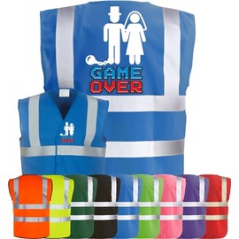 Corporate Togs High Visibility Vest - Funny T-Shirts for Men, Stag Do/Stag Night Hi Vis Vest, Printed T-Shirt, EN IS0 20471 Class 2 Compliance | Safety Waistcoat Blue