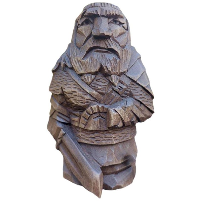 Viking Gnome Statue, Exquisite 1.97x2.36x3.94in Prevent Aging Viking Statue for