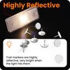 ZIUZI 50 Pack White Reflective Trail Marking Tacks, 11mm Reflective