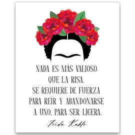 ‘Nada Es Más Valioso Que La Risa.' Quote Wall Art | Modern Red 8x10 UNFRAMED Print | Spanish, Bohemian, Positive, Inspirational, Typography, Motivational Home Decor