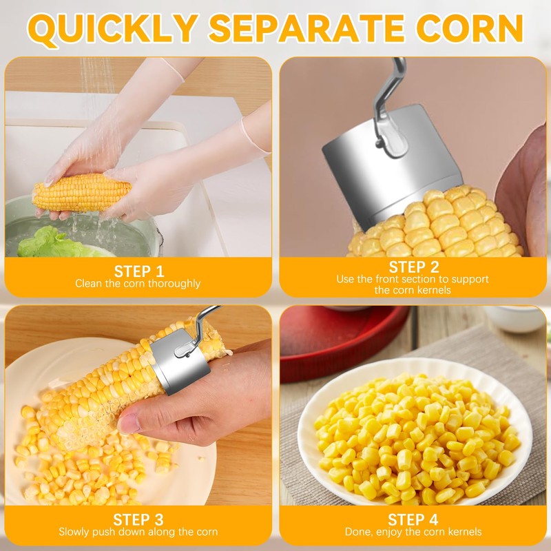 Corn Peeler,Stainless Steel Corn Stripping Tool,Corn Peeler for Corn on
