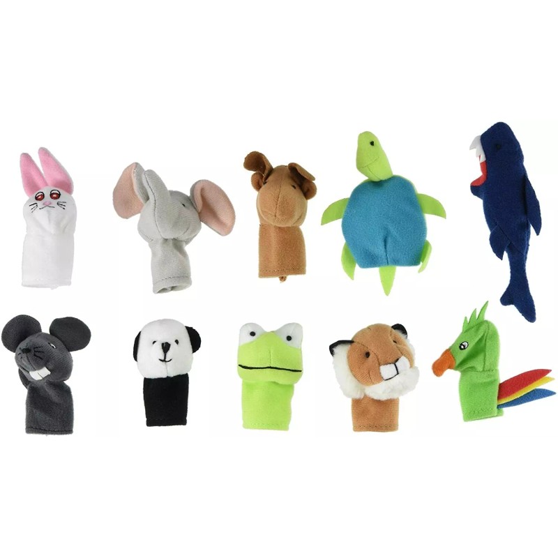 IKEA Titta Djur 10 pc Animal Finger Puppet Set