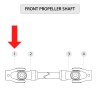 Caltric New Front Drive Shaft Yoke & U-Joint Kit For