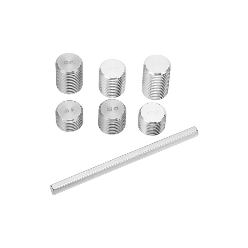 6Pcs Pool Cue Weight Screw Stainless Steel and Aluminum Pool