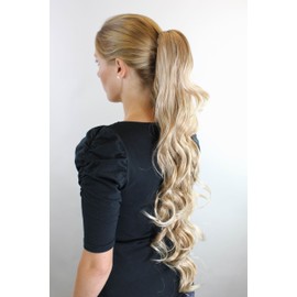 WIG ME UP - JL-4017-27T613 Blonde Mix Hairpiece 75 cm Wavy Butterfly Clip Ponytail