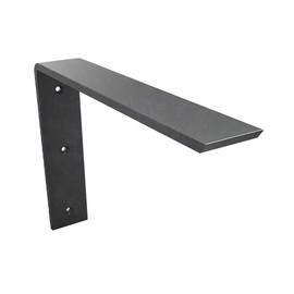 Iron Supports Front Mount L Bracket - Heavy Duty Steel Countertop Bracket for Granite Countertops - Support Bracket for Counters, Benches, Shelves & More (Raw Steel - 14" Deep x 10" High)