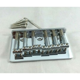 Top-Loading Hardtail Electric Guitar Bridge - Front-Loading Strat-Style Bridge by Australian Luthier Supplies - Chrome Plated