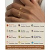 FUNEIA Initial Birthstone Rings for Women Non Tarnish Trendy Stackable