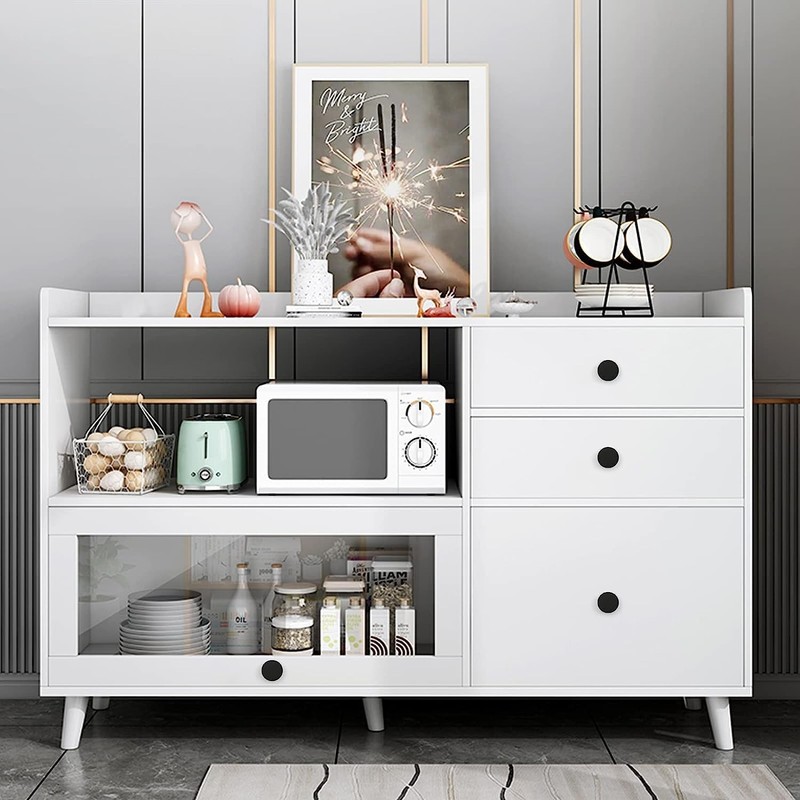 LONTAN Pack of 10 Cabinet Knobs, Black Furniture Knobs, Matt