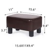 Joveco Small Footstool Ottoman Footrest Modern Rectangular Padded Seat for