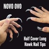 NOVO OVO NOVO OVO 100 pcs Long Hawk Curved Nail