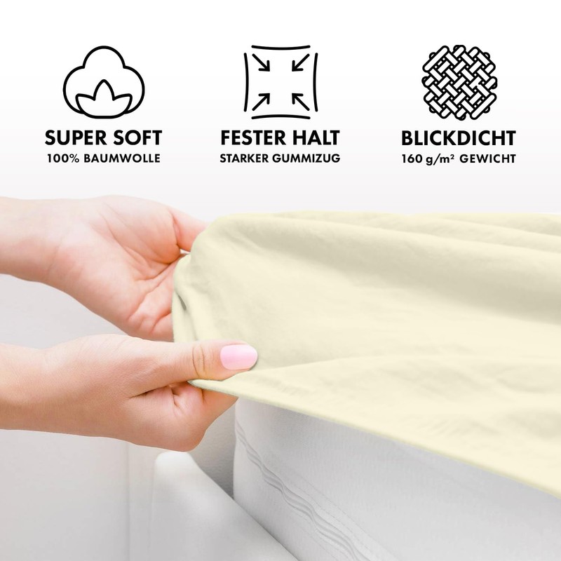 Jacobson Jersey Fitted Sheet, Cotton Bed Sheet (120 x 200