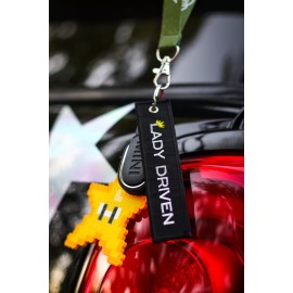 JET Lady Driven jet tag keychain