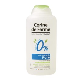 Corine de Farme - Pure Care 0% Shower Gel - Formula for Sensitive Skin - Soap Free - No Dyes, pH Neutral - Bottle of 100% Plant Origin - Gentle Fragrance - Made in France