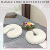 Mixweer 2 Pcs Massage Face Cradle Cover Fleece Massage Table