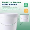 Tioncy 24pcs 2 Gallon Plastic Bucket with Lid Heavy Duty