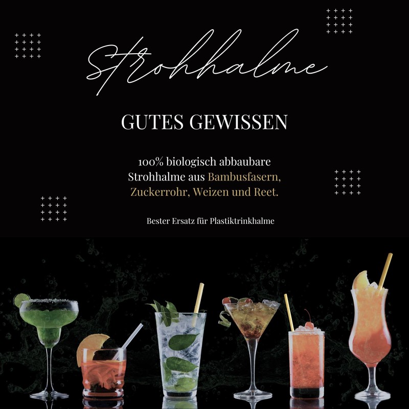 100% Biodegradable Environmentally Friendly Wheat Straws | 20 cm H