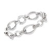 Ross-Simons Italian Sterling Silver Multi-Oval Link Bracelet. 7 inches