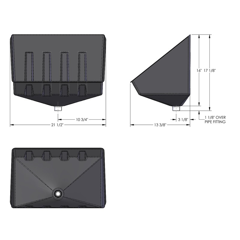 Camco 11430 Aluminum Tankless Water Heater Drain Pan with PVC