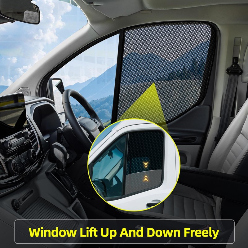 ZATOOTO Sun Protection Car Side Window Compatible with Ford Transit